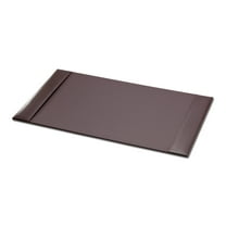 Dark Brown Bonded Leather 30 x 18 Side-Rail Desk Pad