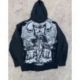 thumbnail image 1 of Y2k-sudaderas con cremallera y estampado de calavera para hombre, moda gótica Vintage, abrigos de manga larga de Hip Hop, sudadera holgada con capucha, Otoño Invierno, 1 of 4