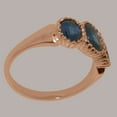 thumbnail image 3 of LBG British Made 9k Rose Gold Natural Sapphire Womens Statement Ring - 33 size options - Size 6.75, 3 of 7