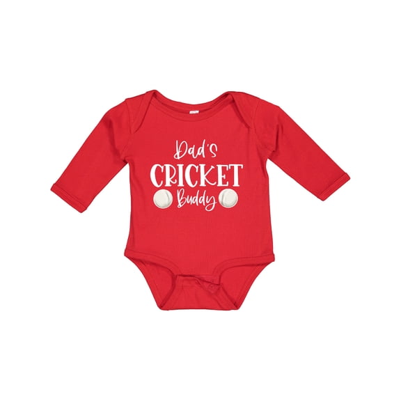 Inktastic Dad's Cricket Buddy Boys or Girls Long Sleeve Baby Bodysuit