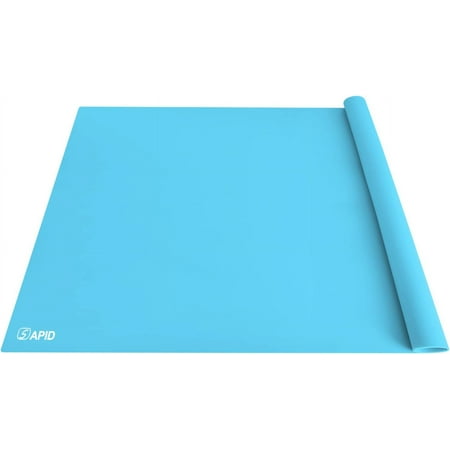 

Extra Large Silicone Mat 36 x 24 Place Mats Heat Resistant Mat for Kitchen Countertop Protector Thick Placemats Washable Silicone Mats for Kitchen Counter Mat Dining Table Mat Blue