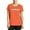 Orange, variant on CHAMPION Womens Orange Ribbed Pullover Logo Graphic Short Sleeve Crew Neck T-Shirt S