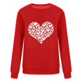 thumbnail image 4 of T-shirt de la Saint-Valentin pour Femmes 2024, Chandails à Col Rond, T-Shirts Décontractés avec Cœur, T-Shirts Graphiques Amples à Manches Longues, Chandails à Enfiler, Hauts Mode pour les Fêtes, T-Shirt, 4 of 4