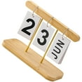 thumbnail image 1 of unbranded De Bloques De Madera Para Escritorio Decorativo En Marrón Claro Con Cuenta Regresiva, 1 of 7