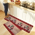 thumbnail image 5 of Kitchen Rug Mat Xmas Gnome Truck, Set of 2, Anti-Fatigue Non-Skid Washable Kitchen Runner Rugs, Rustic Wood Plaid Soft Comfort Rug for Kitchen, Floor Home, Front of Sink, Laundry, 5 of 6