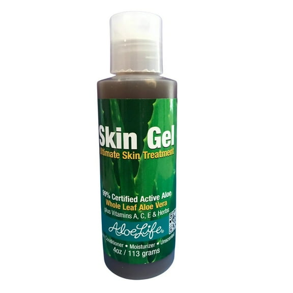 Aloe Life Skin Gel & Herbs, Whole Leaf Aloe Vera, Skin Treatment - 4 oz