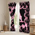 thumbnail image 3 of Manfei Pink Bow Letter A Black Out Curtains, Kawaii Ribbon Curtains Pack of 2 (42x63 Each) for Girls Women, 3 of 6