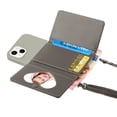 thumbnail image 3 of For Iphone 14 Crossbody Lanyard Wallet Card Bag Phone Case(Grey),iPhone 14 Pro, 3 of 5