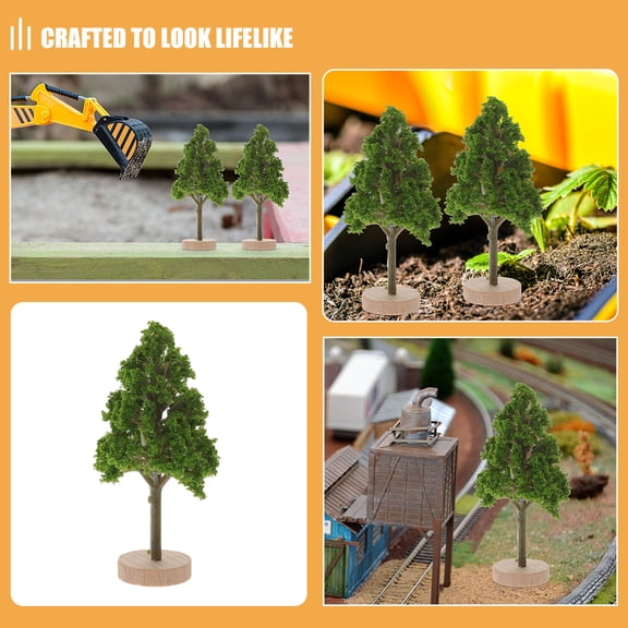 5 Pcs Small Simulation Trees For Craft Projects Fake Trees Models Artificial Miniature Ornament For Micro Landscape ,Decoration
