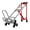 Red and silver stair-climbing model, variant on Huisuilinss Folding Hand Truck,3 in 1 Convertible Hand Truck Dolly,Utility Cart Platform Cart,Aluminum Moving Dolly With Wheels For Moving Warehouse Transport Appliance Delivery Travel,1PCS