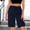 Navy high waisted bermuda shorts a1, variant on Cagogo Women Bermuda Shorts High Waisted with Pockets Casual Solid Basic Vacation Lounge Shorts for Women Summer Beachwear, Gray 2XL