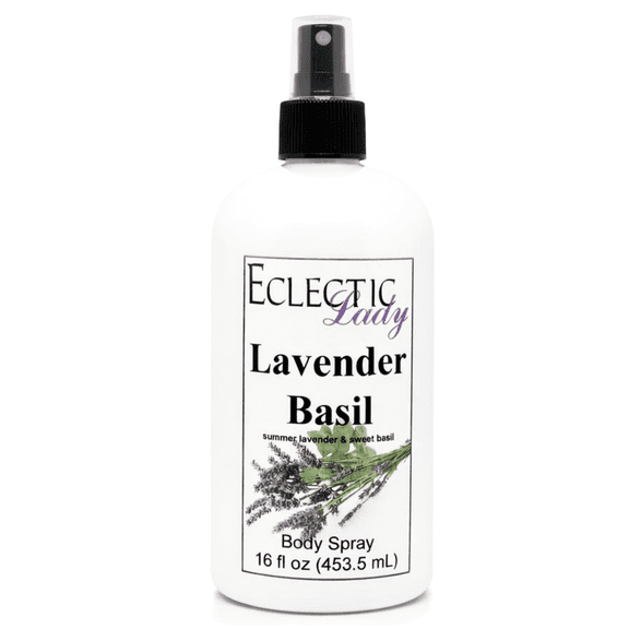 Lavender Basil Body Spray, Eclectic Lady, Hydrating Mist, Unisex, 16 oz