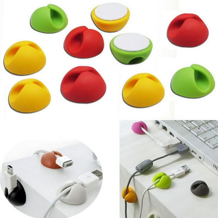 12 Pieces Cable Drop Clip Desk Tidy Organiser Wire Cord Lead USB Charger Holder price history on PriceWatchPro