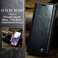 thumbnail image 2 of Leather Case for Samsung Galaxy S20FE Card Slot Folio Flip Wallet Case for Samsung Galaxy S20FE Premium PU Magnetic Kickstand Cover Soft TPU Inner Case Black, 2 of 7