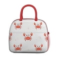 thumbnail image 2 of Insulated Lunch Bag Women Zipper Closure Lunch Tote for Adult Men Leakproof Cooler Lunch Bags for Weekend Picnic/Beach Party (Marine Adorable Crab ), 2 of 7