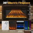 thumbnail image 4 of Sonegra Fireplace TV Stand with Glass Door for TVs up to 80", 70" Entertainment Center with Fireplace, Media Console for Living Room, Gray, 4 of 8