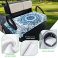 thumbnail image 5 of Golf Cart Seat Covers for 2 Seater,White Blue Boho Microfiber Cart Seat Towel Blanket,Modern Floral Abstract Art Ethnic Tribal Absorbent NonSlip Bench Seats Protector for Golf Course 51"x31", 5 of 9