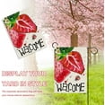 thumbnail image 4 of Welcome Spring Summer Strawberry Decorative Garden Flag, Red Fruit Ladybug Yard Outside Decorations, Seasonal Burlap Outdoor Small Home Decor Double Sided 12.5x18, 4 of 6