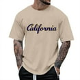 thumbnail image 1 of LUOGENLI T-shirts pour Homme pour Hommes T-Shirt à Imprimé Floral à Manches Courtes à Col Rond pour Tenue Décontractée T-shirts pour Homme T-Shirt Graphique Pâques T-shirts pour Hommes T-shirts Graphiques Saint-Valentin Beige m, 1 of 4