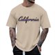 thumbnail image 1 of Camiseta de cuello redondo con estampado floral para hombre: manga corta, poliéster transpirable, diseño moderno, tallas S-XXXXXL para ropa informal de verano, 1 of 4