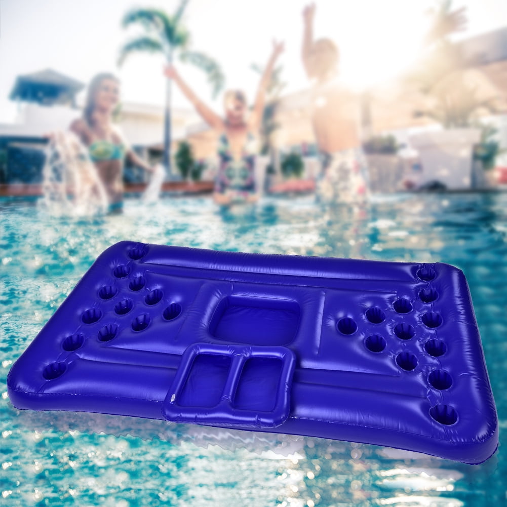 Greensen Summer Swim Inflatable Floating Beer Table Row Water Bed For