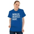 thumbnail image 5 of Worlds Okayest Aunt Niece Nephew Cute Women's Graphic T Shirt Tees Brisco Brands X, 5 of 5