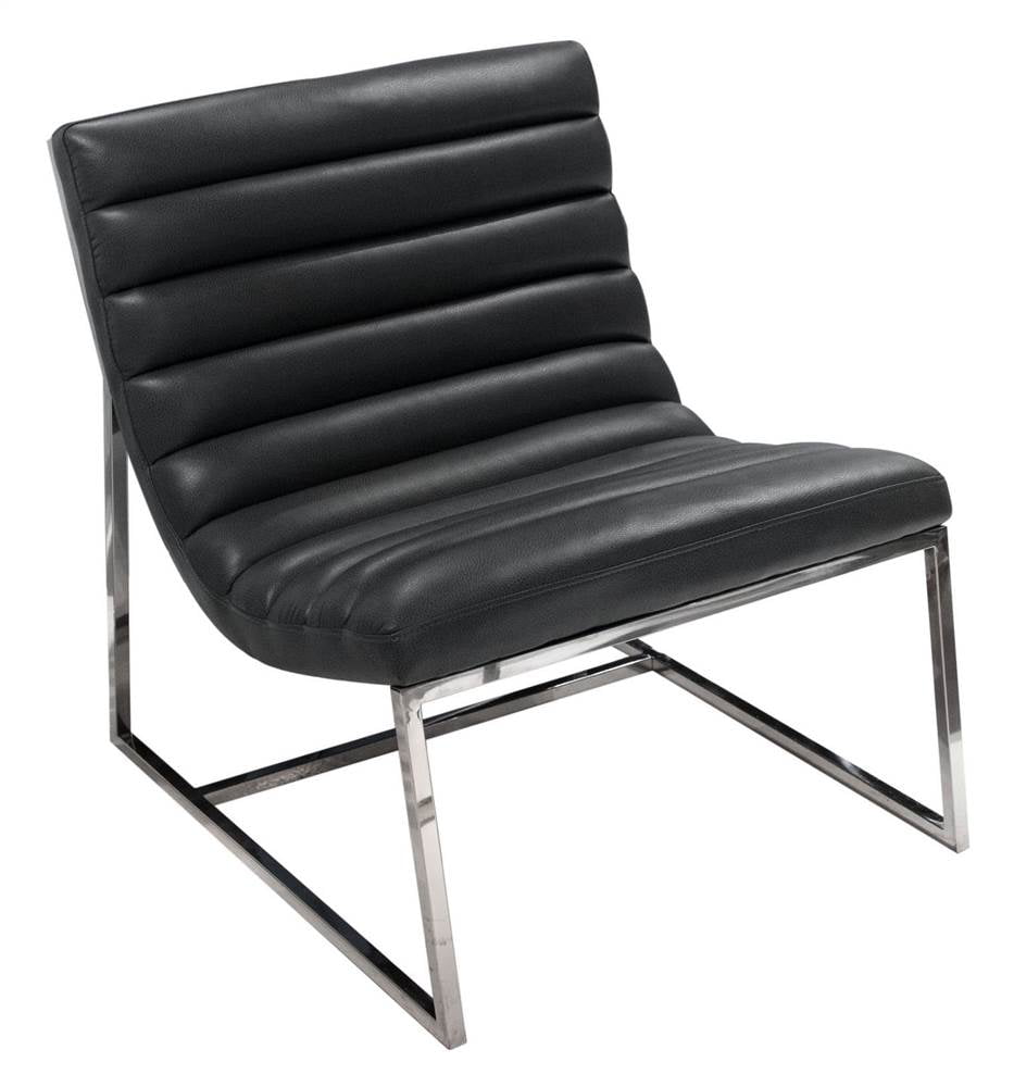Polyester Lounge Chair in Black