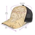 thumbnail image 2 of Disketp World Map Print Trucker Hat Men Women - Mesh Baseball SnapBack Cap, 2 of 7