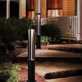 thumbnail image 6 of Round Black LED Garden Aluminum Light, Decorative Outdoor Bollard Light for Garden, Pathway, and Driveway, 6 of 7