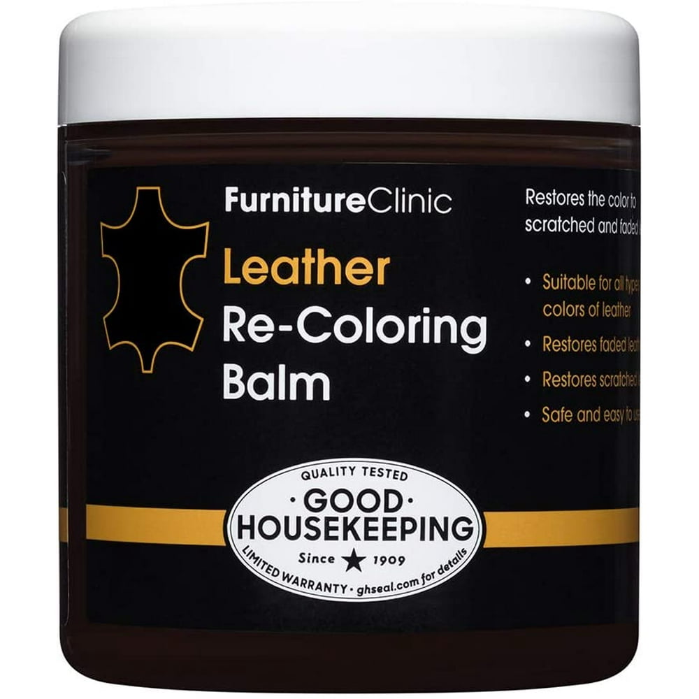 Furniture Clinic Leather Recoloring Balm, 8.5oz, Black