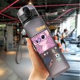 thumbnail image 1 of Tasse d'eau ange point de dessin animé 560ML, gris bleu, plastique Portable, grande capacité, figurines de dessin animé, tasse transparente, Sports de plein air, WaterBo, 1 of 4