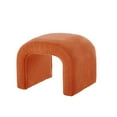 thumbnail image 5 of Modern U-Shaped Teddy Ottoman Set of 3 with Soft Beige Canvas 44 " and 18 " Stools Perfect for Living Room Footrest or Entryway, 5 of 6