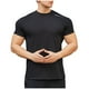thumbnail image 2 of Blusas y camisas de manga corta y cuello redondo para hombre. Blusas casuales de verano para hombre, de manga corta, de color liso, con cuello redondo, para fitness. Blusas de poliéster para hombre., 2 of 5