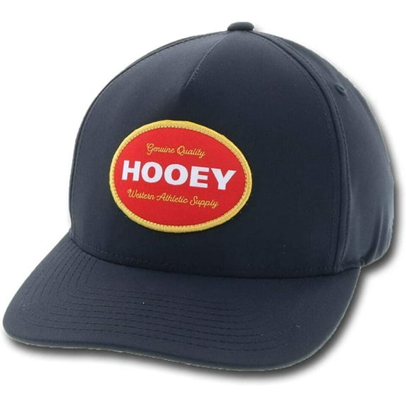 Hooey Mens Slater Hybrid Bill Snap Back Trucker Hat With Patch (Black,One Size)
