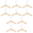 thumbnail image 1 of MasteelfCA 10pcs Wooden Pet Apparel Hangers Dog Clothing Hanging Rack (Silver, Wood Color), 1 of 7