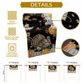thumbnail image 6 of Table Runner Dresser Scarves 36 Inch Long,Thanksgiving Turkey Fall Pumpkin Linen Dining Table Runners Orange Maple Leaf on Black Tabletop Scarf for Wedding Holiday Party Kitchen, 6 of 9