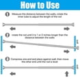 thumbnail image 3 of SNNROO Tension Shower Curtain Rod - Adjustable Spring Tension Rod for Windows or Shower  Stainless Steel  42” to 72”., 3 of 8
