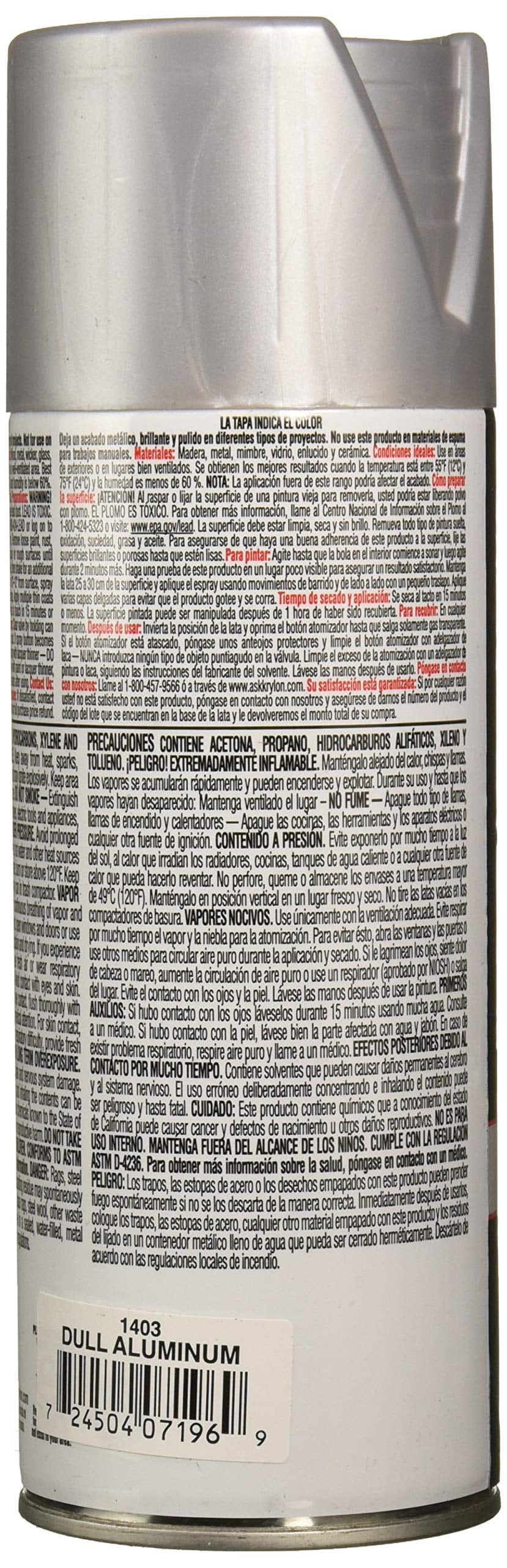 Krylon Metallic Spray Paint, Dull Aluminum, 11 oz.