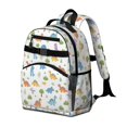 thumbnail image 2 of Dinosaur and Trees White Pattern Cute School Backpack Bag for School with Padded Back and Adjustable Shoulder Straps 15.25"x11.5"x5.25", 2 of 5