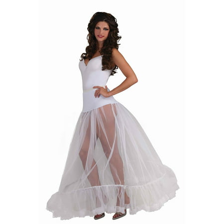 Adult White Ballroom Length Crinoline Skirt by Forum Novelties 66166