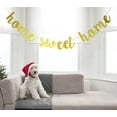 thumbnail image 7 of Hltser Glitter Gold Home Sweet Home Banner for Housewarming Patriotic Military Decoration Family Party Supplies Cursive Bunting Photo Booth Props Sign(Gold Sweet Home), 7 of 7