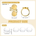 thumbnail image 2 of Uxcell 20 Pcs Round Ring Base 12mm Ring Blank Base with 40 Pcs Cabochon 5 Color, 2 of 7