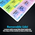 thumbnail image 3 of MEDca Weekly Three-a-Day Pill Organizer, Multicolor (1 Pack), 3 of 10