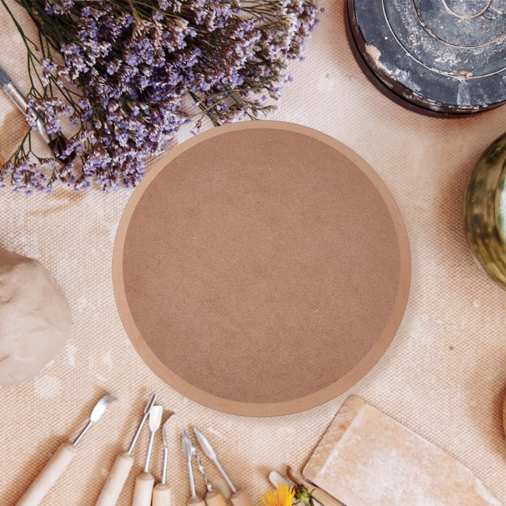 Pottery Tool for Clay Round Pottery Tools Ceramic Plate Forming Tool Handbuilding Dish Plate Slump Tool Dish Pottery Tools for Dish Pottery Press Supplies 11.7x0.6" Brown
