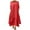 Red, variant on asdoklhq Maternity Dress,Women's Fashion Plus Size Round-Neck Solid Long Dress Helf Sleeve Buttons Dress