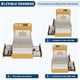 thumbnail image 4 of Yellow tamaño completo marco de cama con estante de libros cabecero bouclé forrado platform 2 flexible cajones noise-free fácil montaje no necesita colchón base, 4 of 6