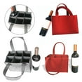 thumbnail image 7 of Dreamhall Bottle Wine Carrier, 6 Bottle Wine Felt Bag with Divider and Handlefor Wedding Party Camping Gray, 7 of 7