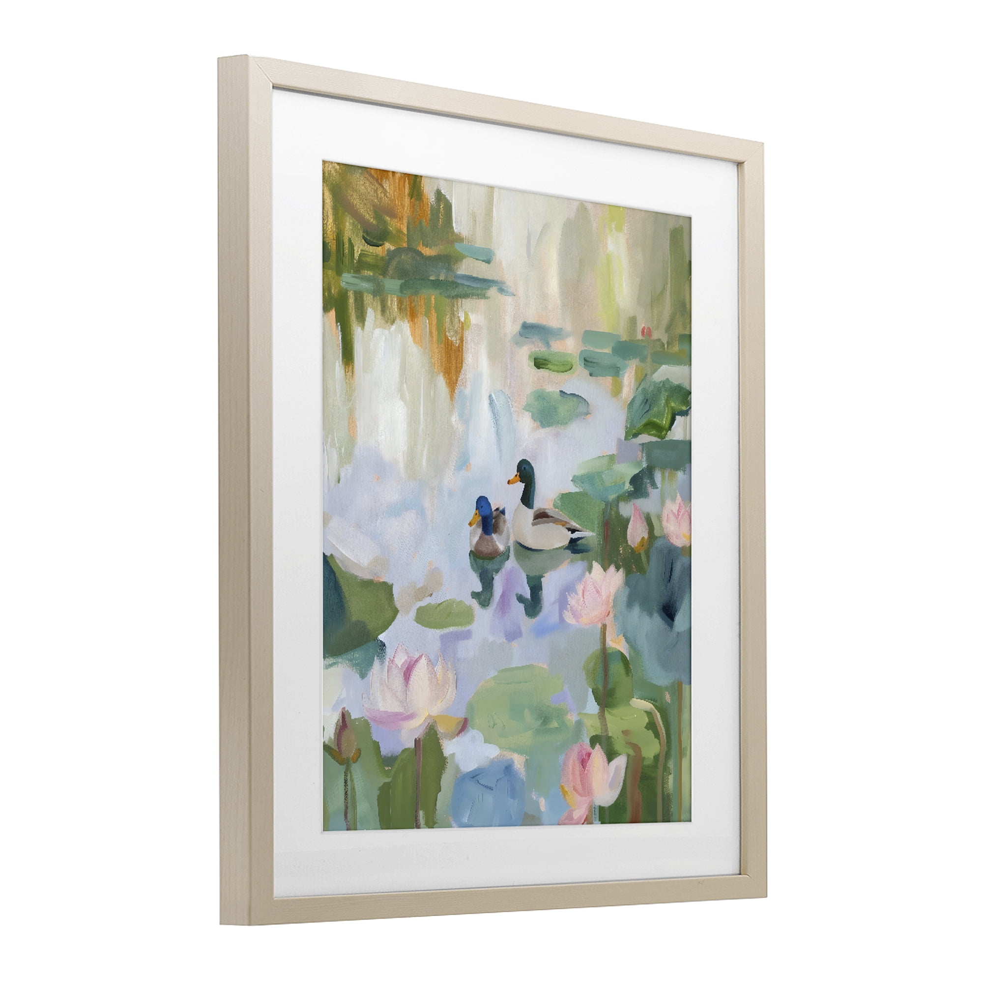 Stupell Industries Duck Pond During Tranquil Morning Birch Framed Print Under Glass, design by The Prints Vibe