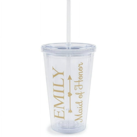 Personalized Maid of Honor Acrylic Tumbler