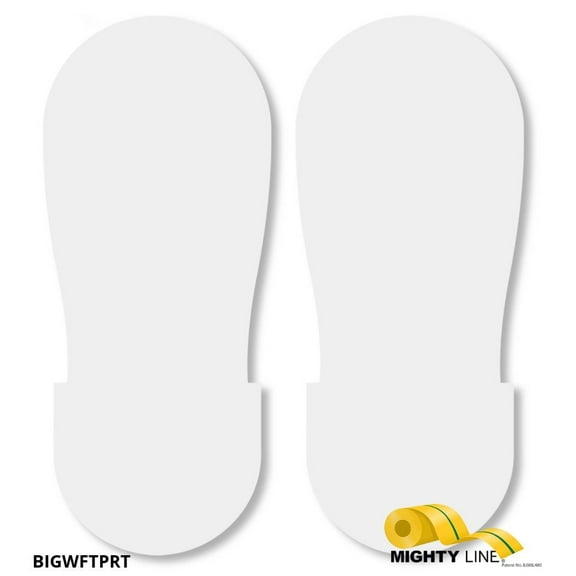 Mighty Line WHITE BIG Footprint - Pack of 50
